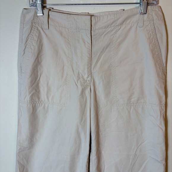 Talbots Heritage Beige Crop Wide Leg‎ Pants Women's Size 6 Casual Comfy - Picture 2 of 9